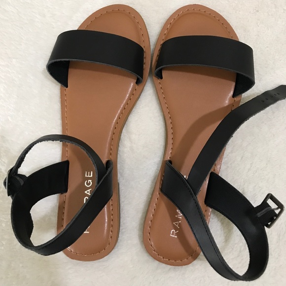 rampage sandals black